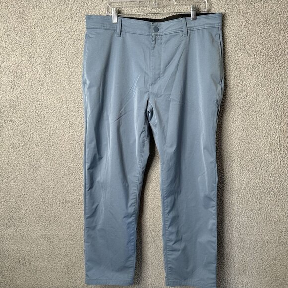 Hurley Mens Jet Set Tech Pants 38x30 Light Blue Modern Fit Everyday Comfort - Picture 1 of 10